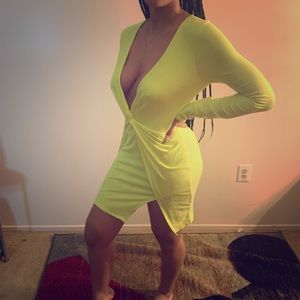 Neon Green Cocktail Dress
